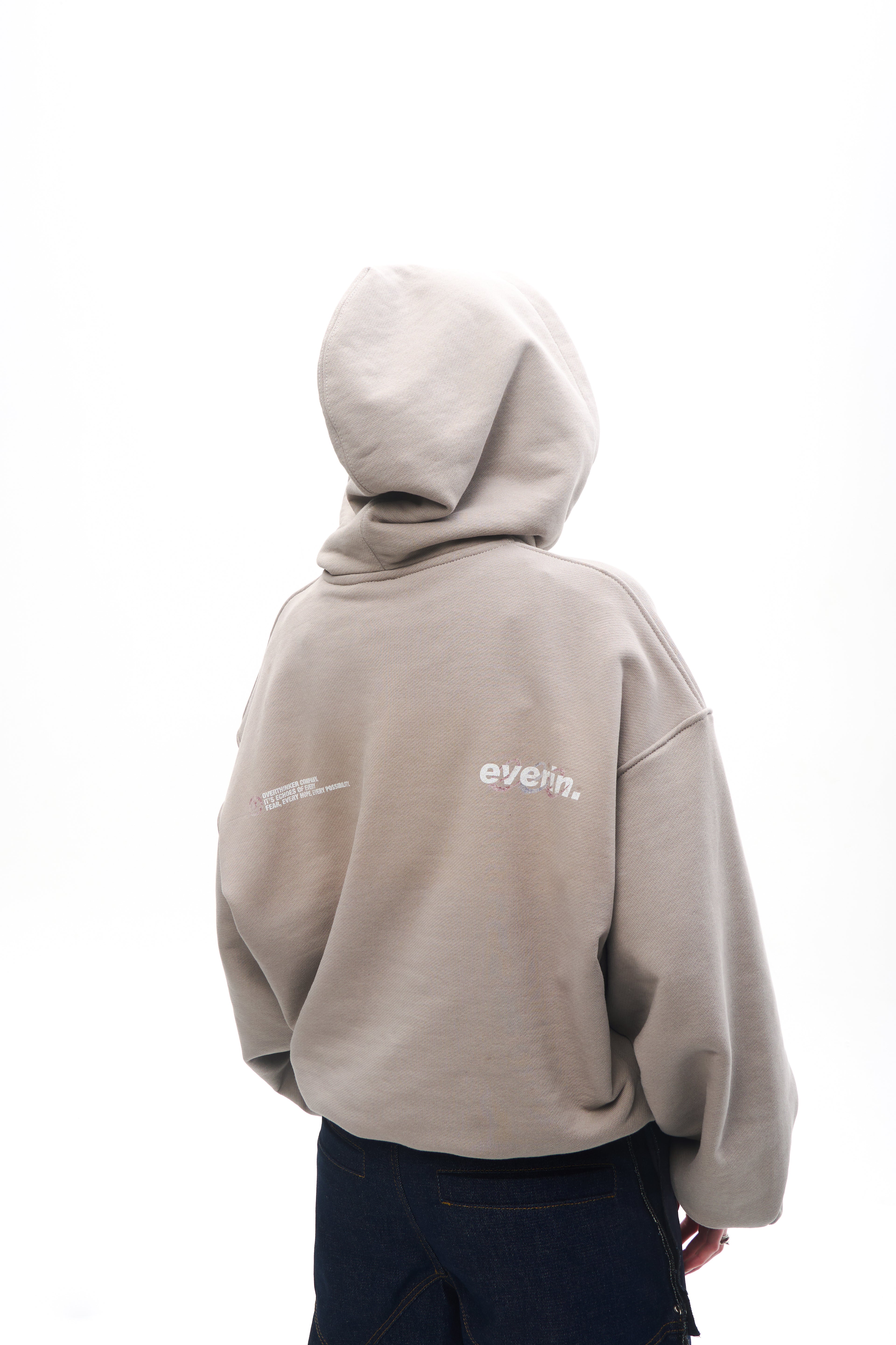 Dust Script Hoodie Grey