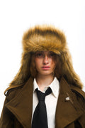 Metal "e" Hat Brown