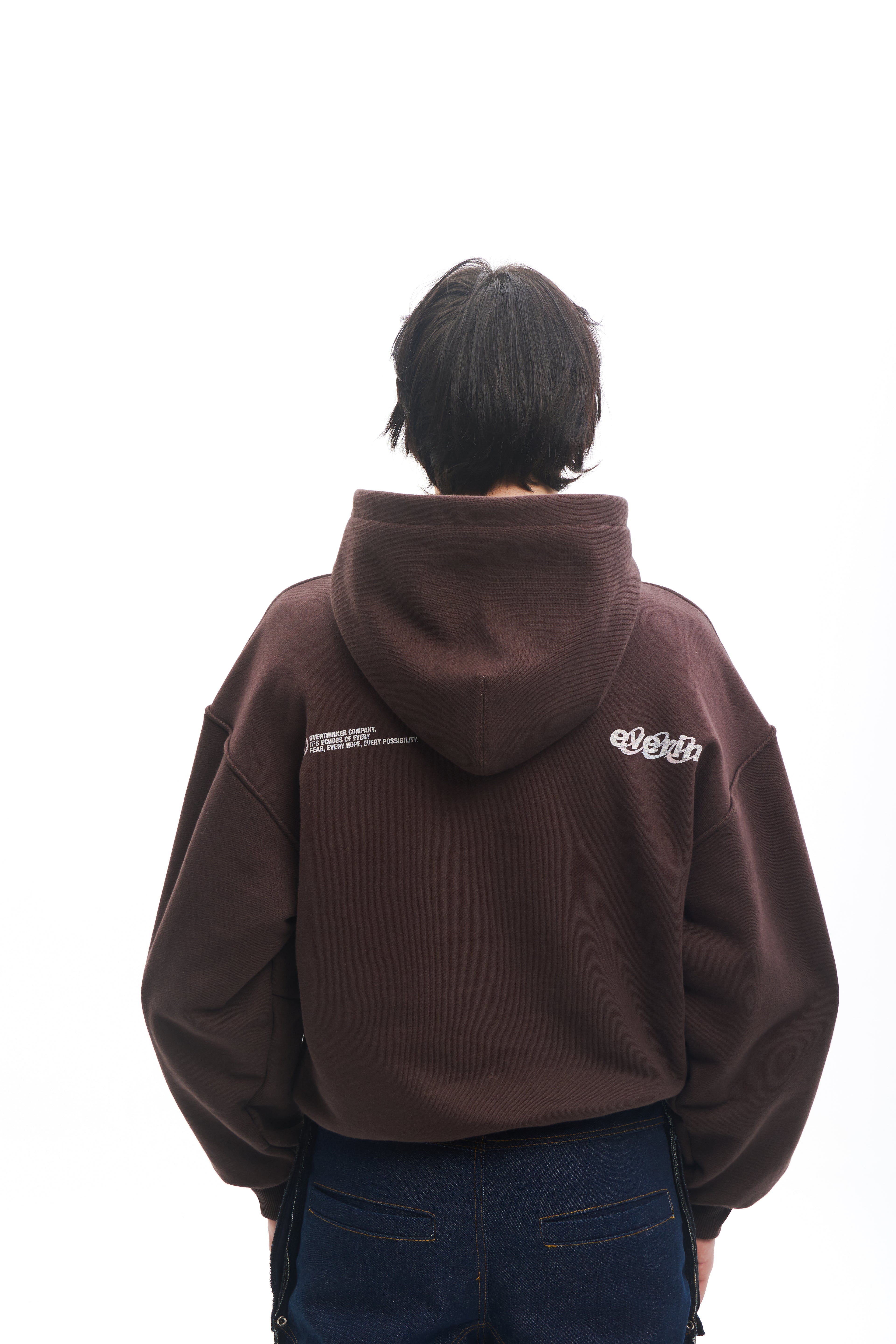Dust Script Hoodie Brown