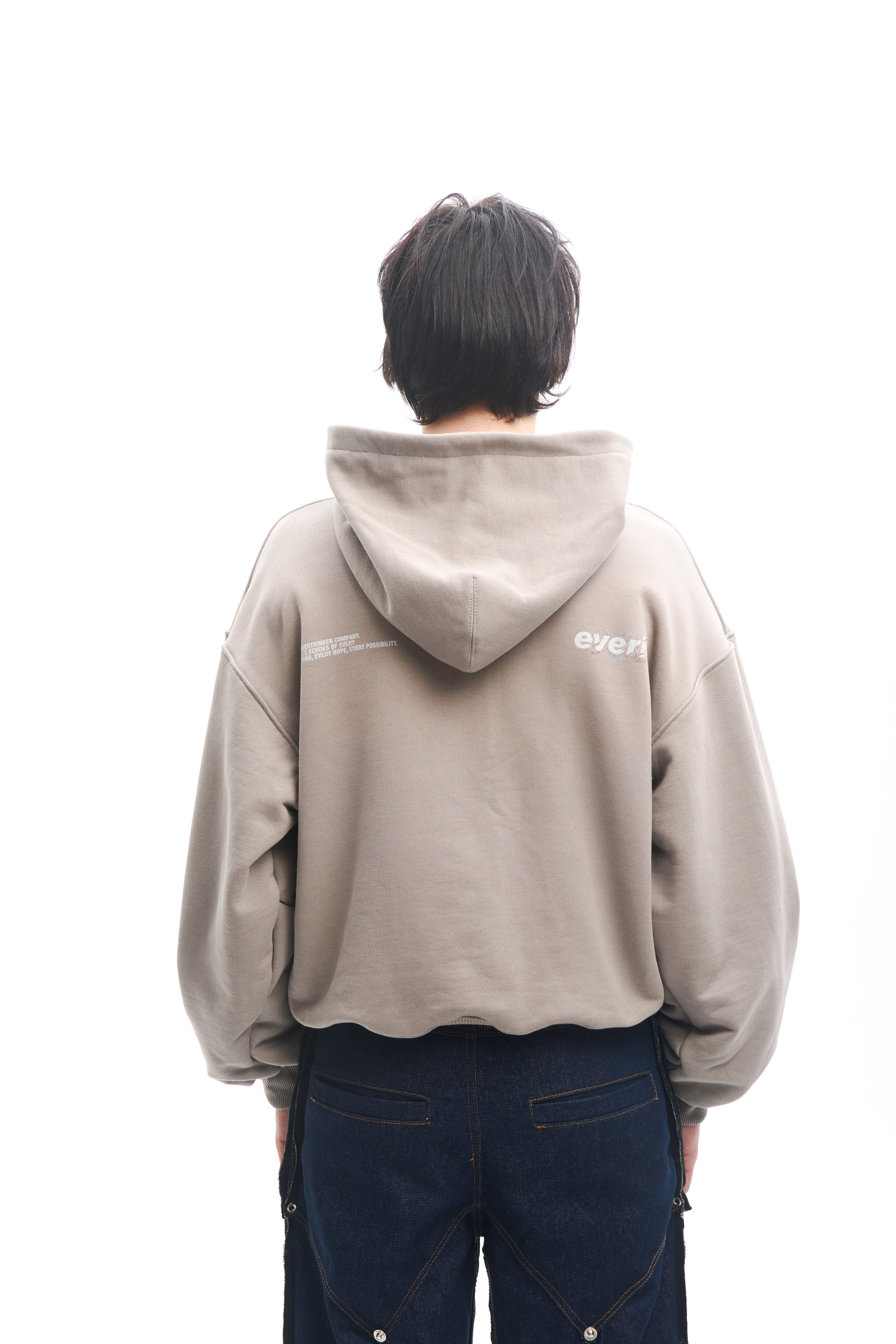 Dust Script Hoodie Grey